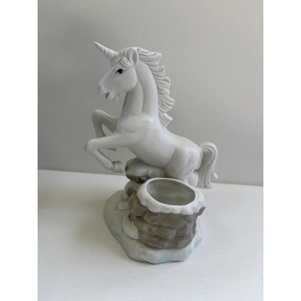 Vintage 90’s 80’s Whimsigoth Unicorn Figurine Planter